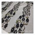 Black gold lurex lace fabric latest cheap quality african lace soft touch